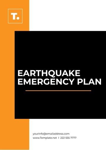 Free Earthquake emergency plan template to Edit Online