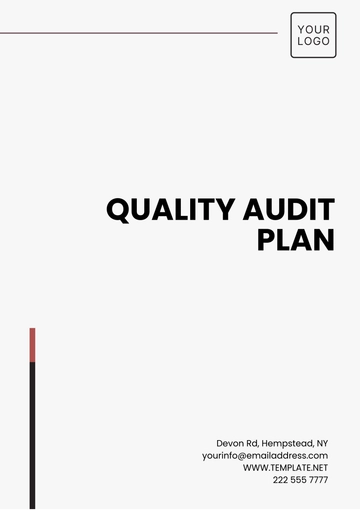 Free Quality Audit Plan Template to Edit Online