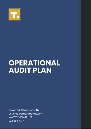 Free Operational Audit Plan Template to Edit Online