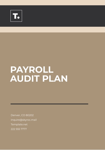 Free Payroll Audit Plan Template to Edit Online