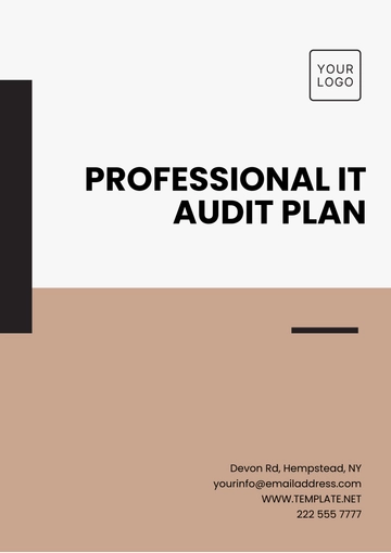 Free Professional IT Audit Plan Template to Edit Online