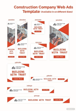 Construction Company Web Ads Template