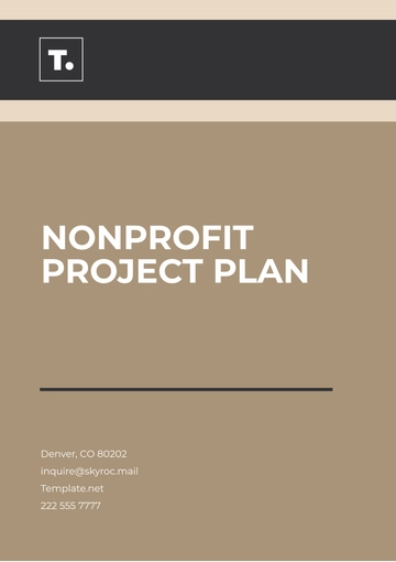 Free Nonprofit Project Plan Template to Edit Online