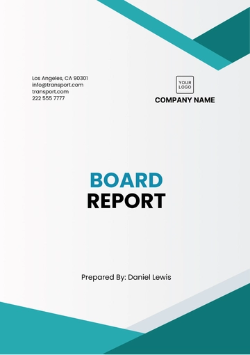 Free Board Report Template to Edit Online