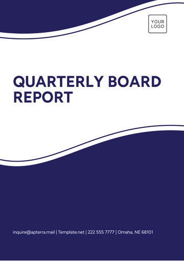 Free Quarterly Board Report Template to Edit Online