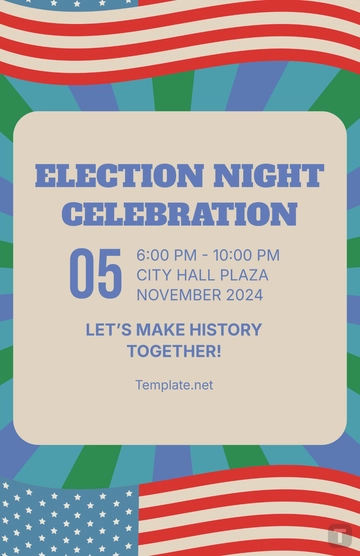Free Retro Election Poster Template to Edit Online