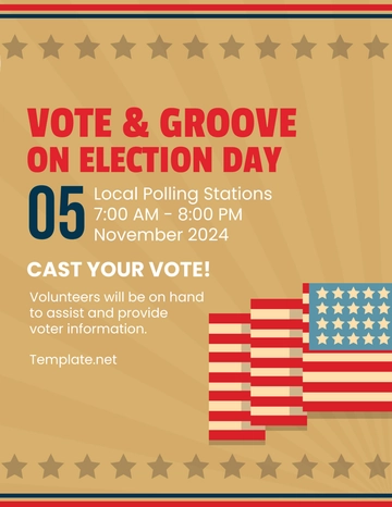 Free Retro Election Flyer Template to Edit Online