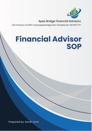 Free Financial Advisor SOP Template to Edit Online
