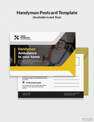 Handyman Postcard Template