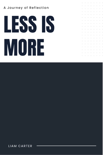 Free Minimalist Book Cover Template to Edit Online