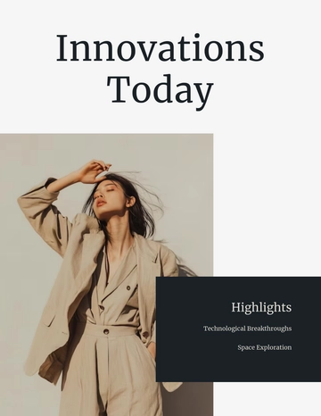 Free Sleek Magazine Template to Edit Online