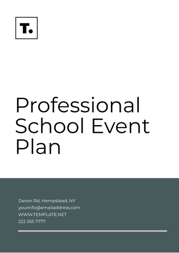 Free Professional School Event Plan Template to Edit Online