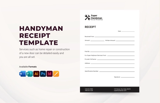Handyman Receipt Template