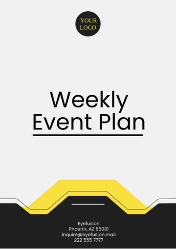 Free Weekly Event Plan Template to Edit Online