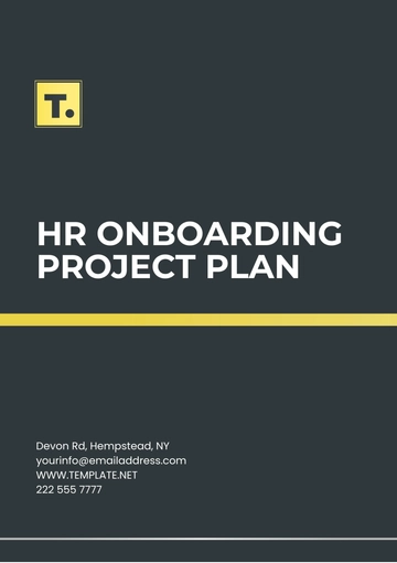 Free HR Onboarding Project Plan Template to Edit Online