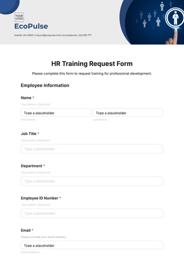 Free HR Training Request Form Template to Edit Online