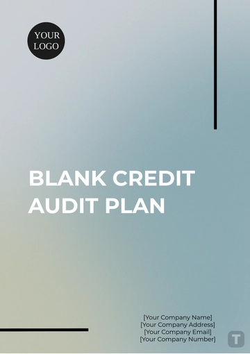 Free Blank Credit Audit Plan Template to Edit Online