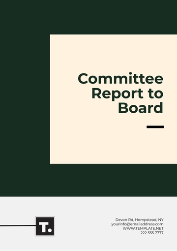 Free Committee Report to Board Template to Edit Online