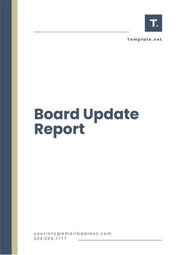 Free Simple Board Update Report Template to Edit Online