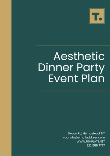 Free Aesthetic Dinner Party Event Plan Template to Edit Online