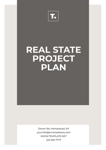 Free Real Estate Project Plan Template to Edit Online