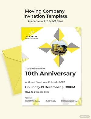 Moving Company Invitation Template