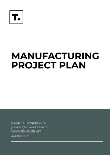 Free Manufacturing Project Plan Template to Edit Online