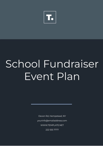Free School Fundraiser Event Plan Template to Edit Online