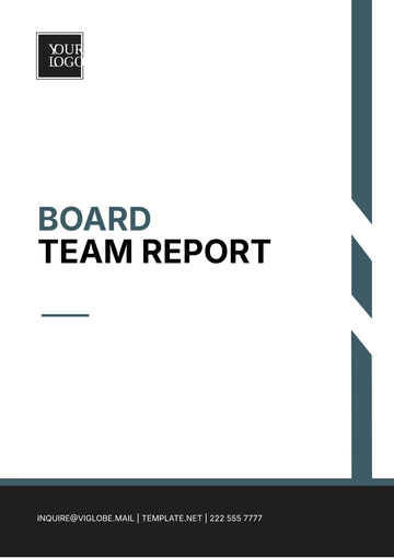 Free Sample Board Team Report Template to Edit Online