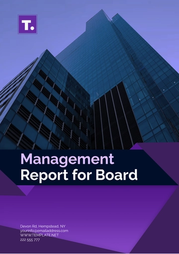 Free Management Report Template for Board to Edit Online