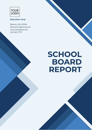Free School Board Report Template to Edit Online
