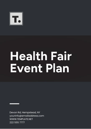 Free Health Fair Event Plan Template to Edit Online