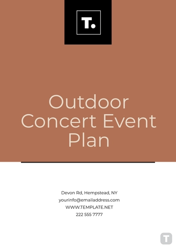 Free Outdoor Concert Event Plan Template to Edit Online