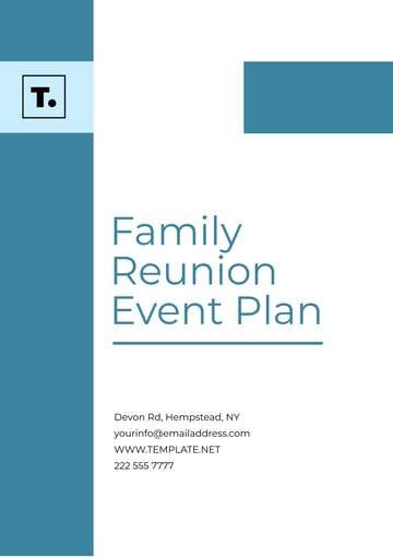 Free Family Reunion Event Plan Template to Edit Online