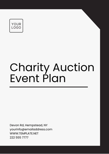 Free Charity Auction Event Plan Template to Edit Online