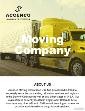 Moving Company Email Newsletter Template