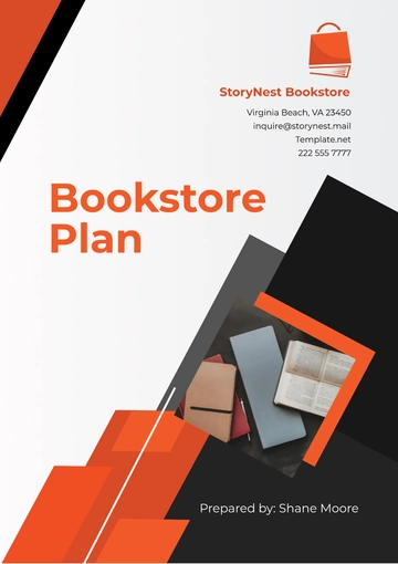 Free Bookstore Plan Template to Edit Online