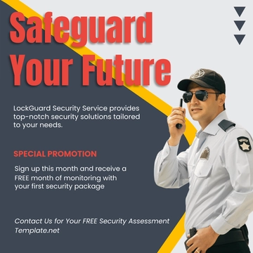 Free Security Service Social Media Post Template to Edit Online
