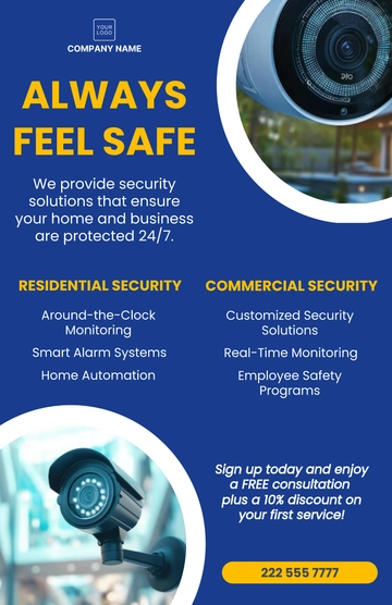 Free Security Service Poster Template to Edit Online