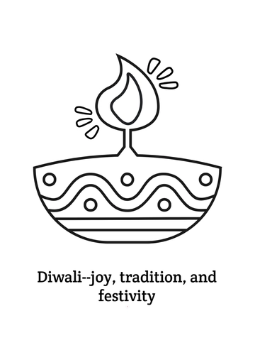 Free Diwali Drawing Template to Edit Online