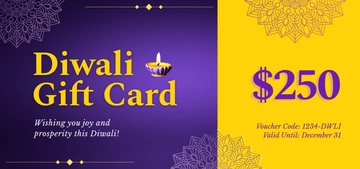 Free Diwali Gift Card Template to Edit Online