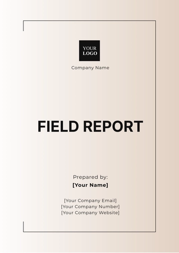 Free Field Report Template to Edit Online