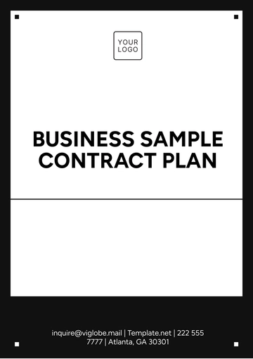 Free Business Sample Contract Plan Template to Edit Online