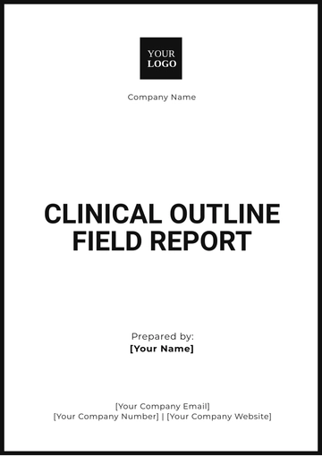 Free Clinical Outline Field Report Template to Edit Online