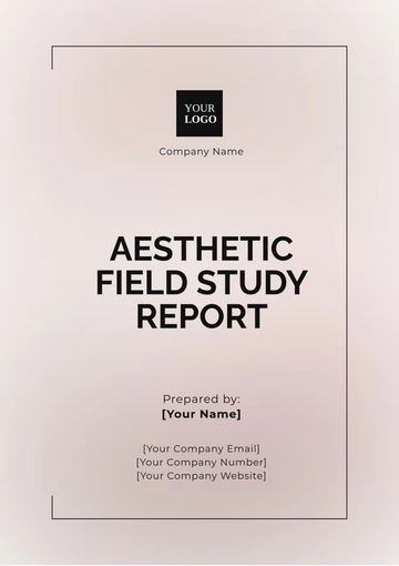 Free Aesthetic Field Study Report Template to Edit Online