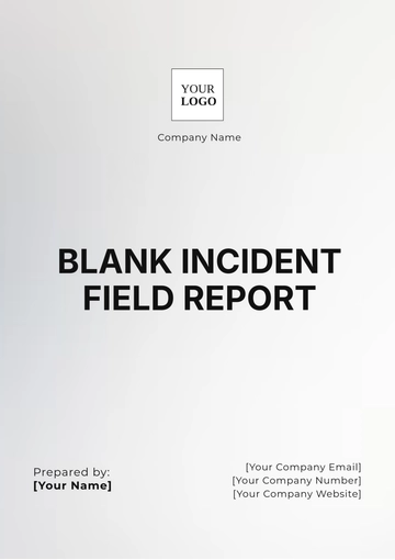 Free Blank Incident Field Report Template to Edit Online