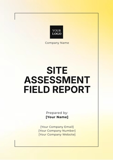 Free Site Assessment Field Report Template to Edit Online