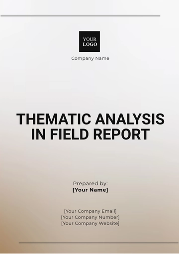 Free Thematic Analysis in Field Report Template to Edit Online