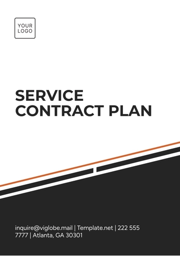 Free Service Contract Plan Template to Edit Online