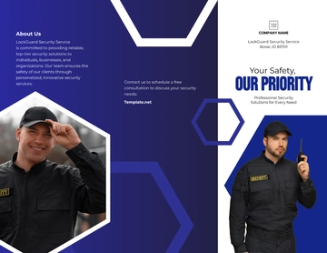 Free Security Service Brochure Template to Edit Online